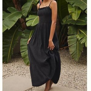 Anthropologie Marisol smocked gauze maxi dress